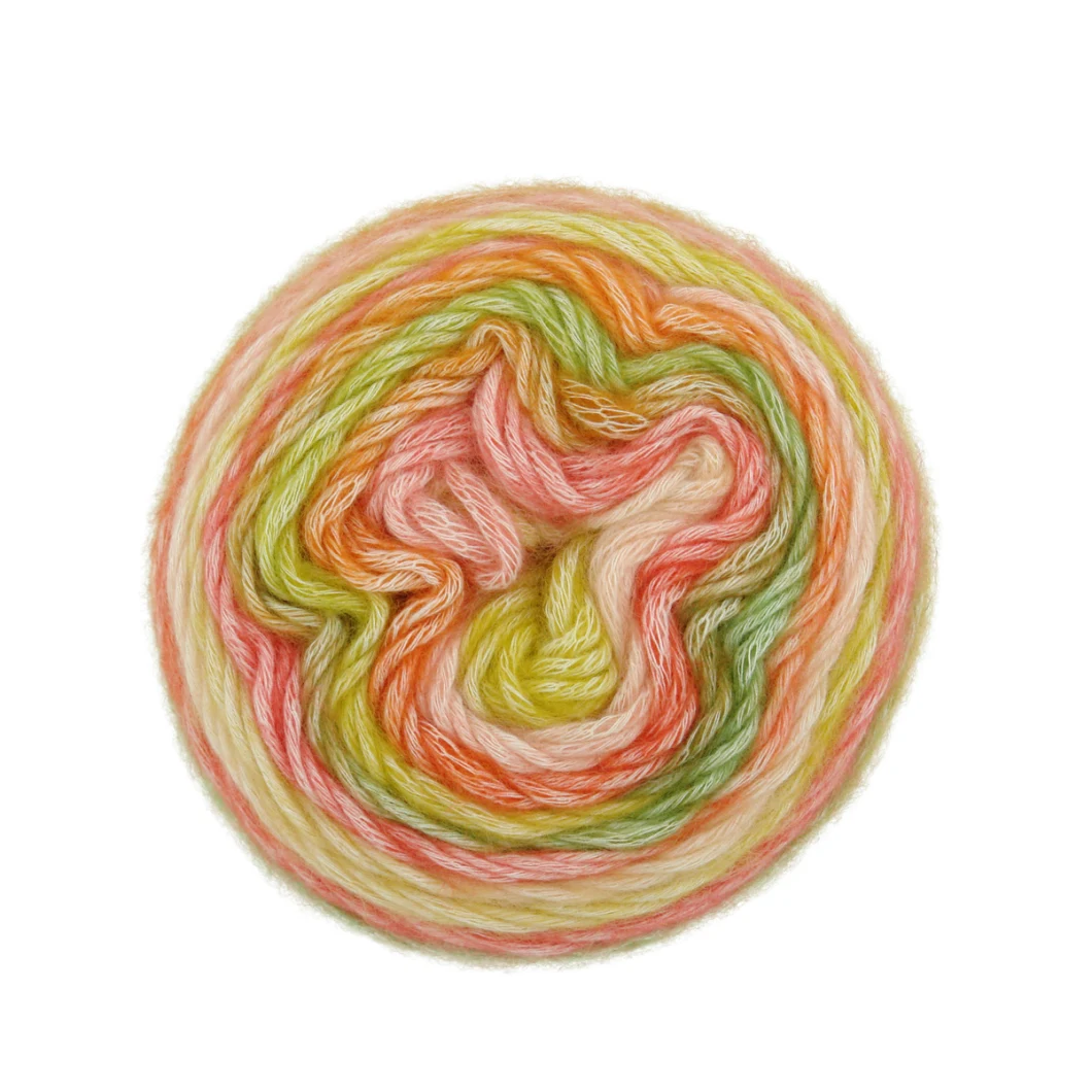 Wholesale Cake Yarn Chunky Hand Knitting Yarn Mohair Yarn