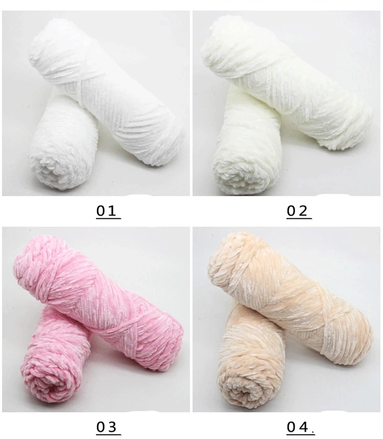 Chenille Velvet Thick Yarn Soft Crochet Yarn for Knitting Wool Hand Knitting
