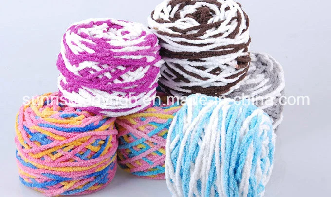 Fancy Space Dyed Acrylic Microfiber Chenille Cashmere Yarn