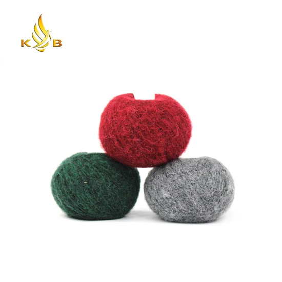 Kingealge Soft Brushed Mohair Yarn Knitting Blended Wool Brush Yarn