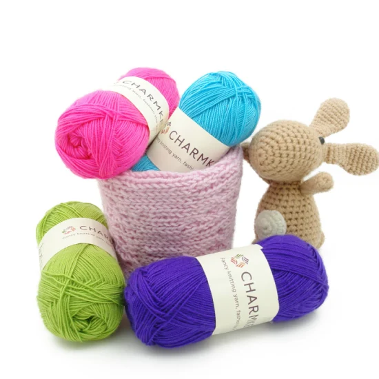 Dyed Fine Hand-Knitted Children Sweater Scarf Socks Hat Milk Cotton Yarn