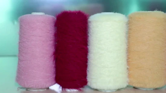 Manufacturer 1.3 Cm 12nm 100% Nylon Mink Hair Yarn for Knitting Scarf